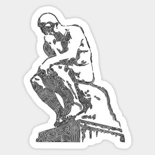 The Swirly Thinker Sticker